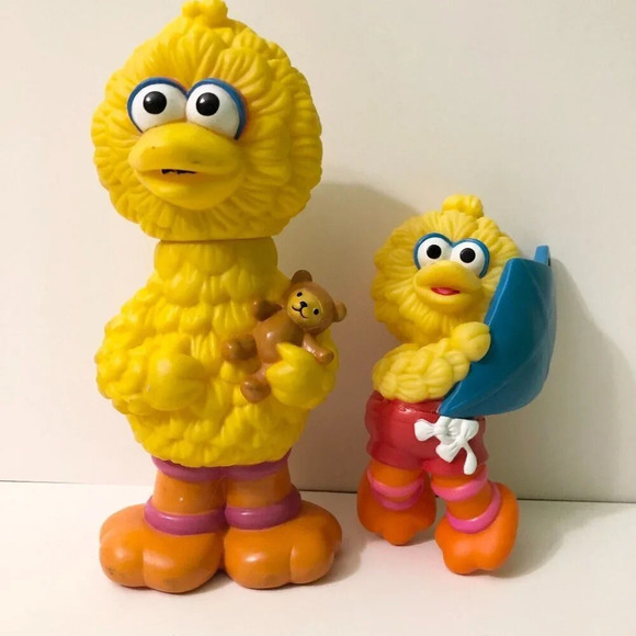 Vtg Sesame Street Big Bird Figures Kid Dimensions Hasbro With Teddy and  Kite - Picture 1 of 16